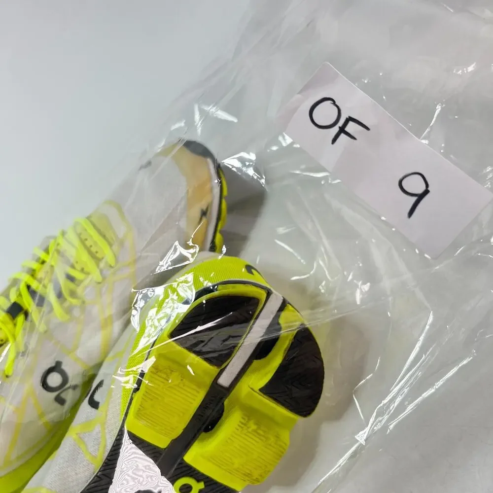 On Running Cloudflash Neon White Ultra Lightweight Road Racing Shoes Womens Sz 7